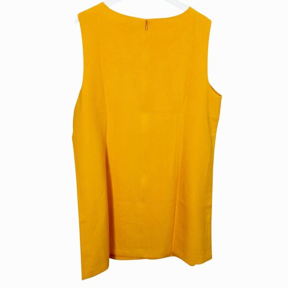 Victoria Beckham x Target 2X Marigold Tulip Appliqué Mod Shift Dress Yellow - Picture 10 of 12